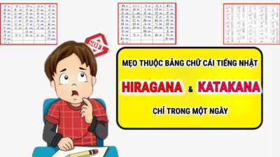 Tự học tiếng Nhật - Mẹo học thuộc bảng chữ cái Hiragana & Katakana