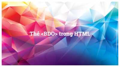 the BDO trong HTML