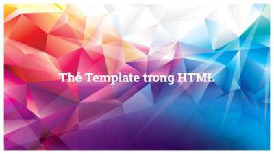 the template trong html