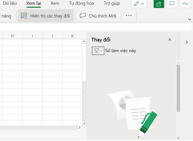 Cách xem lịch sử chỉnh sửa khi cùng làm việc với Excel online 3
