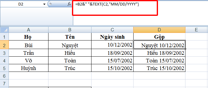 Mẹo gộp các ô trong Excel cực kỳ hiệu quả 17