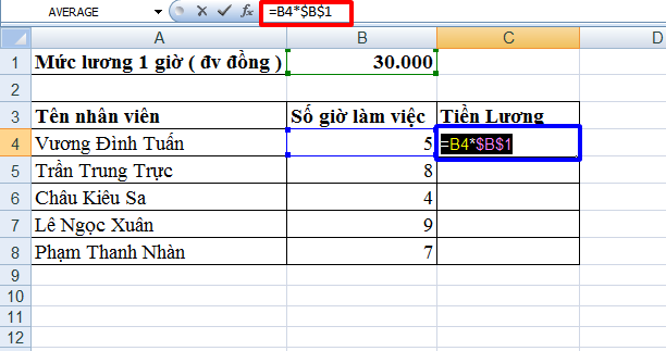 Tham chiếu tuyệt đối trong Excel và cách sử dụng 8