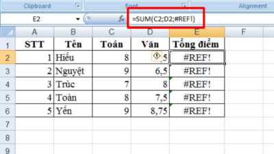 Cách sửa lỗi #REF! trong Excel nhanh nhất 4
