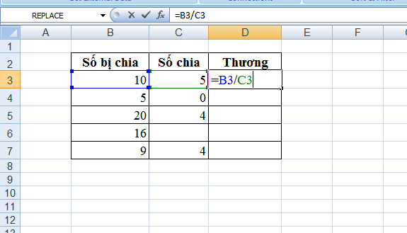 Lỗi #Div/0! trong Excel 