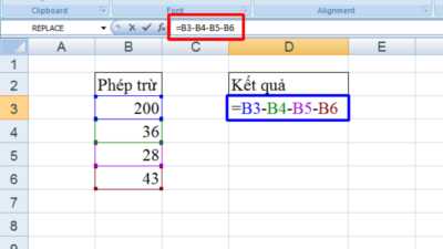 Cách sử dụng phép trừ trong Excel cực đơn giản 2