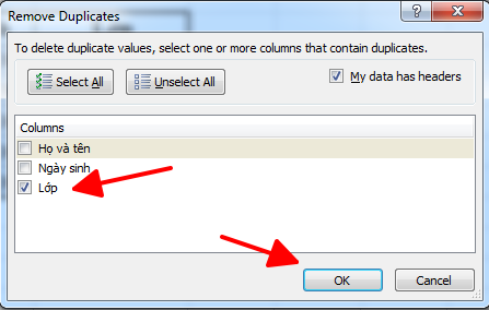 Remove-duplicates trong excel
