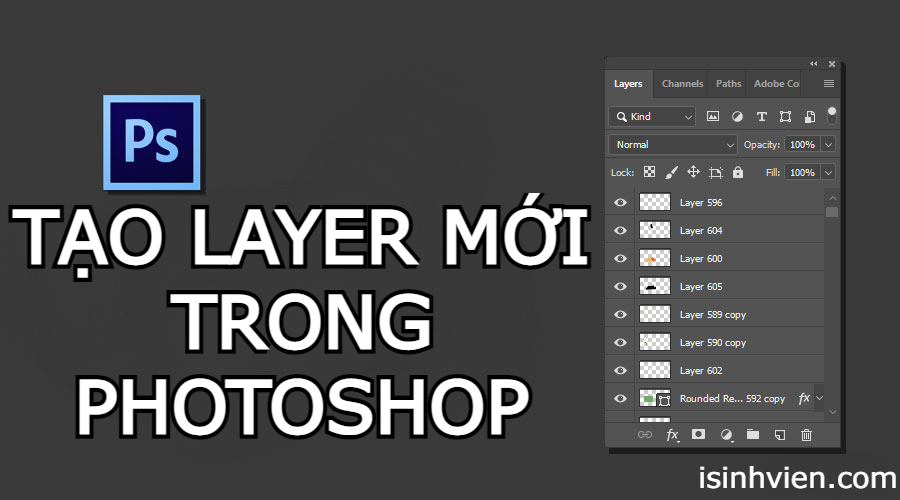 Tạo layer mới trong Photoshop