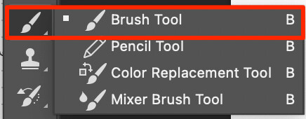 Công cụ Brush Tool - vẽ đường thẳng trong Photoshop