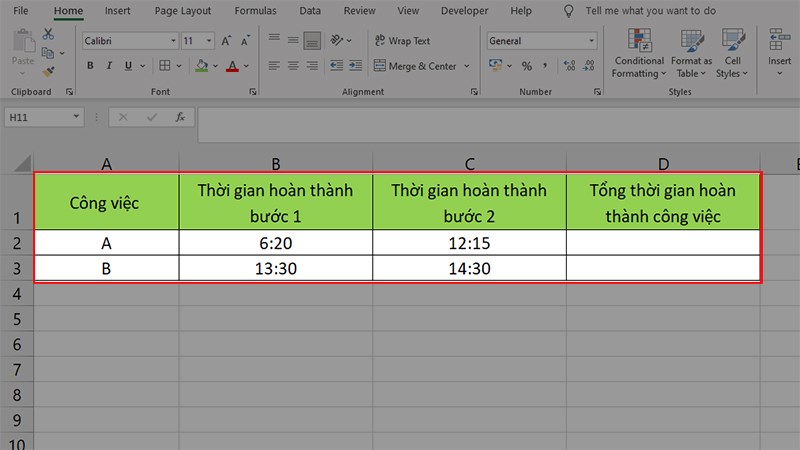 Tính tổng thời gian trong Excel - Chênh lệch thời gian 17