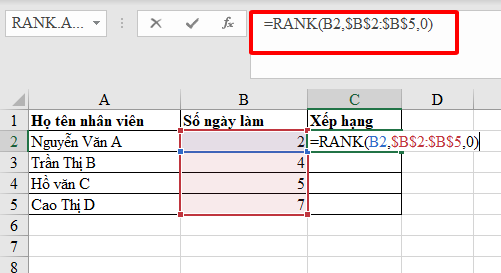 Hàm Rank trong Excel - Sắp xếp dữ liệu theo thứ tự cao thấp 16