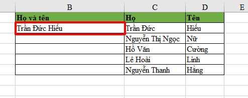 Cách dùng công cụ Tự động điền - Flash Fill trong Excel 8