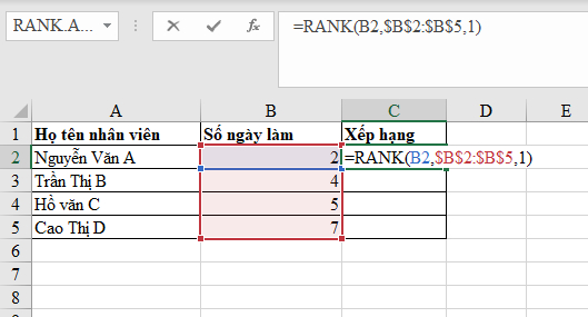 Hàm Rank trong Excel - Sắp xếp dữ liệu theo thứ tự cao thấp 21