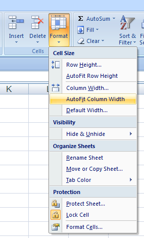 Autofit trong Excel - điều chỉnh độ rộng cột và hàng