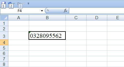 định dạng số điện thoại trong Excel