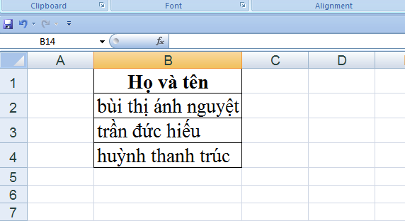hàm viết hoa chữ cái đầu trong Excel