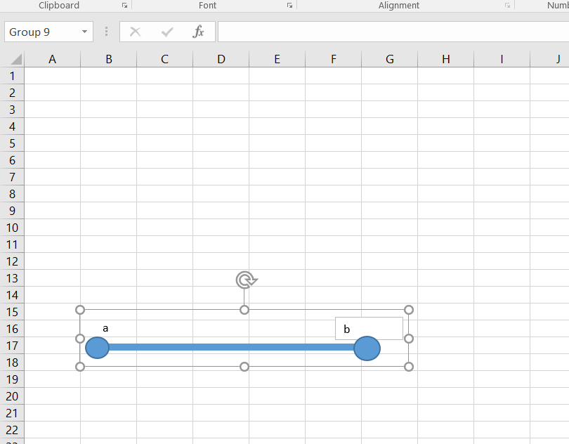 Bạn có thể di chuyển các đối tượng đã hợp nhất - Vẽ đường thẳng và mũi tên trong Excel