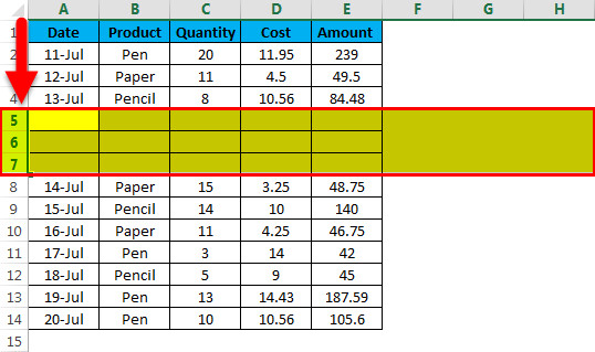 Mẹo chèn nhiều hàng trong Excel cực kì đơn giản 10