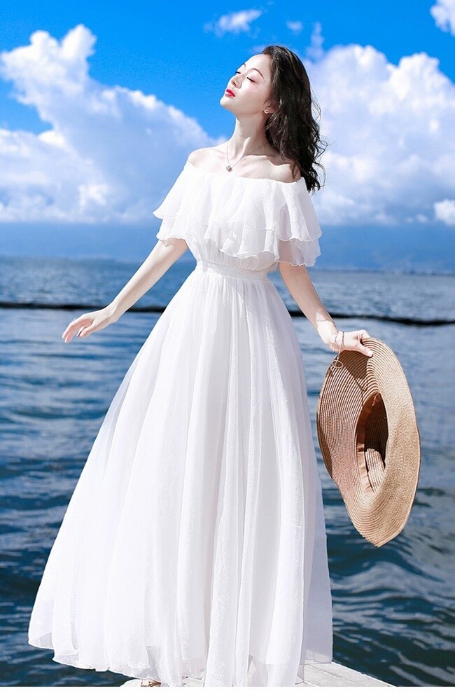Váy maxi đi biển cho cô nàng nấm lùn  Váy Maxi Cho U50  Facebook