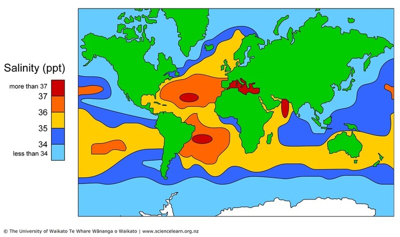 Vì sao nước biển mặn? Độ mặn trung bình của nước biển đông